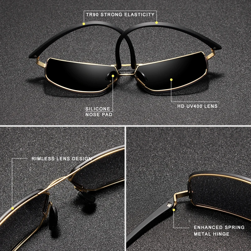 KINGSEVEN Brand Design Sunglasses Men Driving Square Frame Sun Glasses Male Classic Unisex Goggles Eyewear Gafas