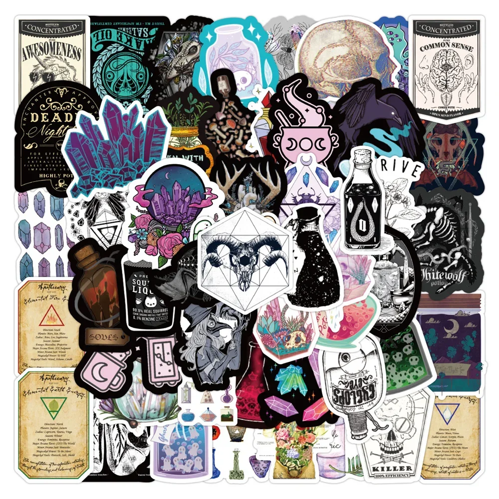 10/30/50PCS Apothecary Witch Apothecary Graffiti Sticker Luggage Waterproof Laptop Skateboard Decorative Toy Sticker Wholesale