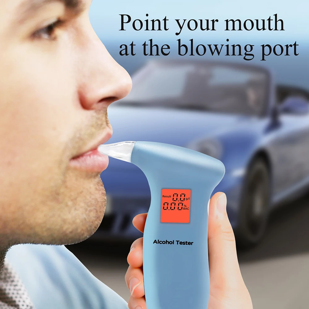 Blowing Type Special Check Alarm Meter Alcohol Tester Measuring Drunk Driving Detector Artifact Exhaling Drunk Driving Measuring