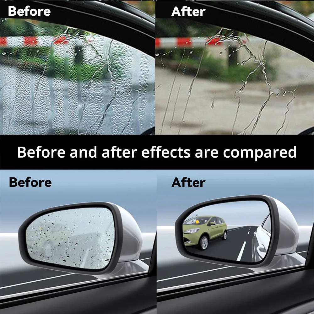 30ml/50ml Auto Windshield Water Repellent Agent Car Windows Waterproof Rainproof Nano Hydrophobic Coating Antifogging Clearness