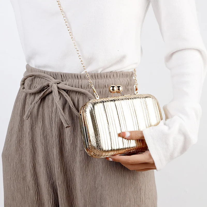Gold small side pocket suitable for female s cross body wallets and handbags evening clutch womens handbags shoulder bags 241031