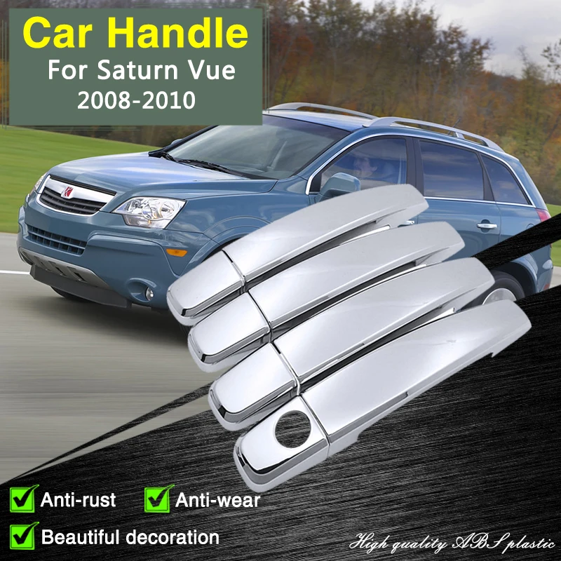 for Saturn Vue 2008 2009 2010 Opel Antara Chrome Door Handle Cover Car Accessories Rustproof Styling Decorate Protective Sticker