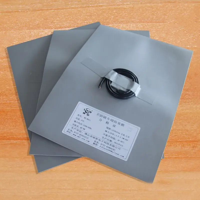 Bathroom Shower Mirror Protective Film Anti Fog new Window 2025 Electronic Heating Film for Shower Room Mirror