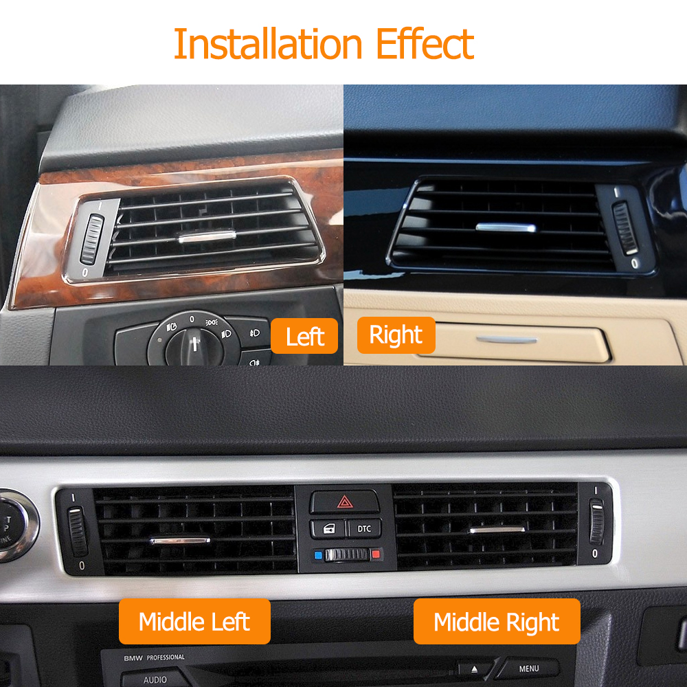 Dashboard Front Air Conditioning AC Vent Grill Outlet Repair Kit For BMW 3 Series E90 E91 E92 E93 2005 2006 2008 2009 2010 2012
