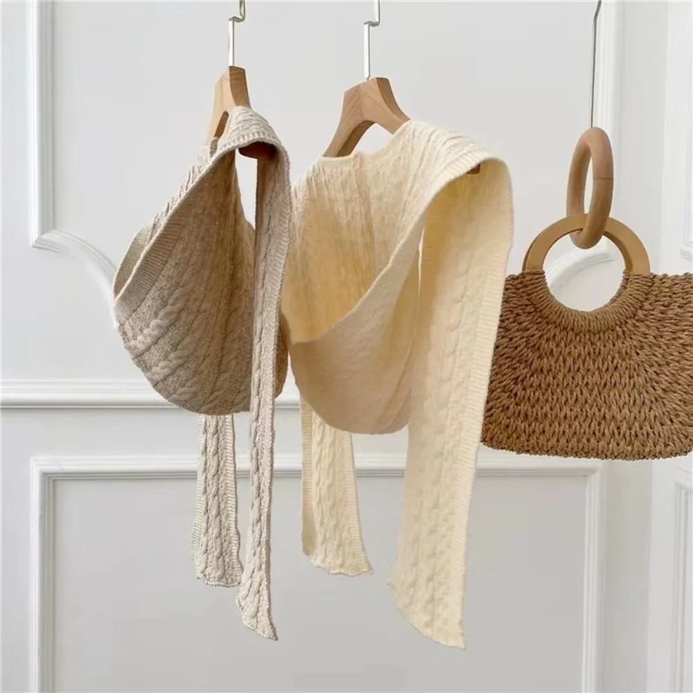 Soft and Skin Friendly Western Style Hooded Shawl Breathable Warm One Piece Hat Shawl Woolen Yarn Women's Hats and Scarves