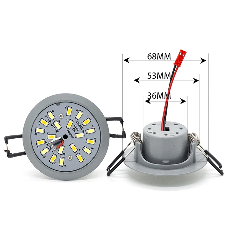 Downlight Lamp - 5W 220V Integrated Spotlight, Double Round Ceig Recessed Umbrella LED Corn Bulb, 2024 Model dh5727163