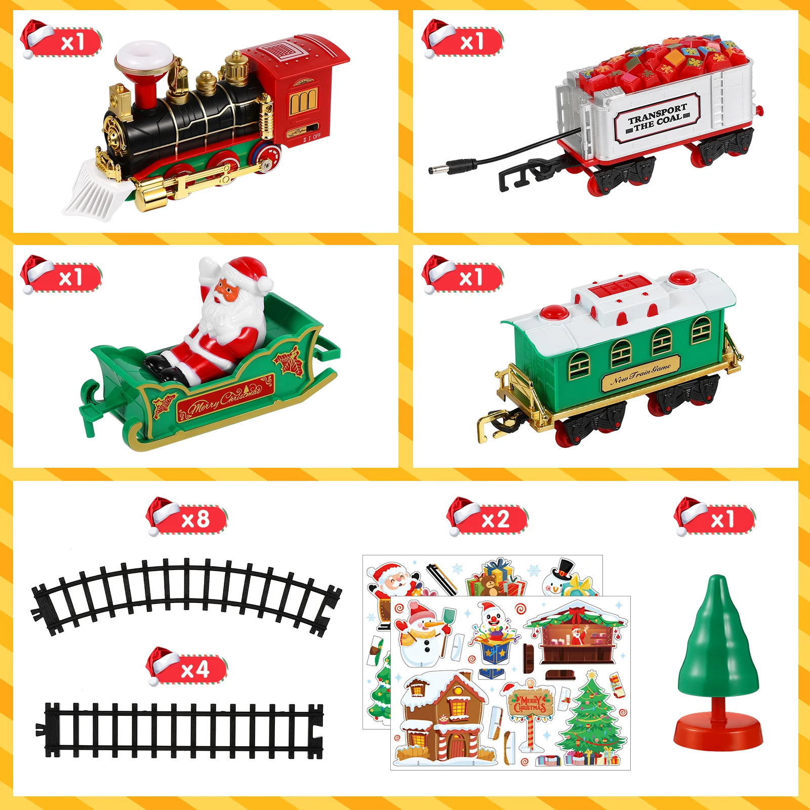 Small Train Kids Suit Christmas Toy Gift Electric Plastic Steam Engine Locomotive Child Children Railway
