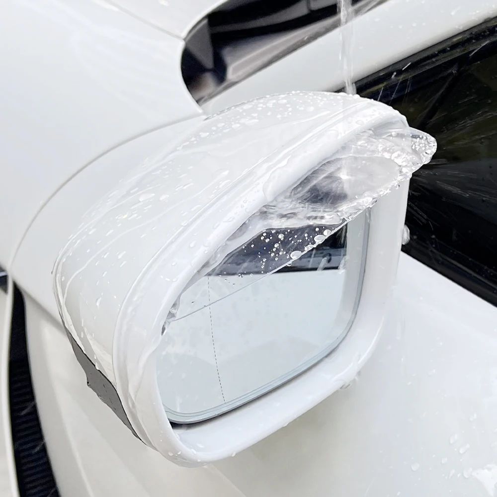 Car Transparent Rearview Mirror Rain Eyebrow Cover For Mercedes Benz W124 W203 W204 Slk R171 R170 Cla Sl Slc C B E A S Class