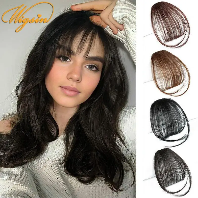 1pcs Bangs Hair Clip In Bangs For Girls Synthetic Clip In Air Extensions For Daily Use Hair Accessories