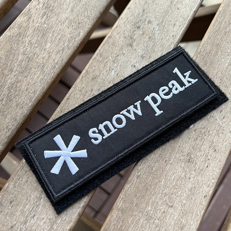 1PC Snow Peak Patch Stripes Badge Tags Chevrons Military Armband Hook Loop Embroidered Patches