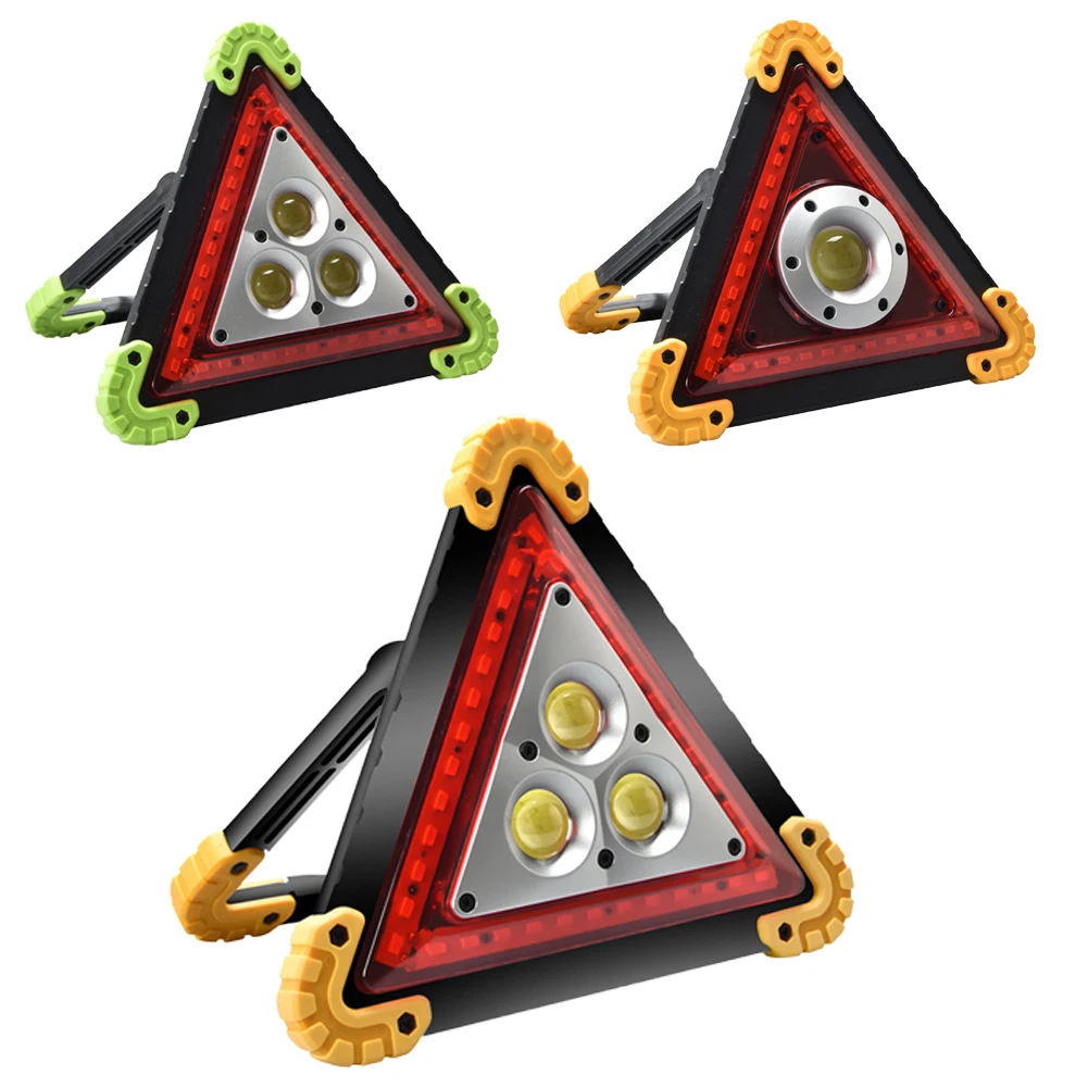 LED Triangle Warning Stop Sign Light 10W Multifunctional Emergency Triangle Hand Light USB Rechargeable Warning Stop Sign
