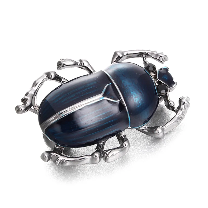 New Vintage Jewelry Beetle Brooches for Women Kids Enamel Blue Green Purple Animal Insects Brooch Jewelry