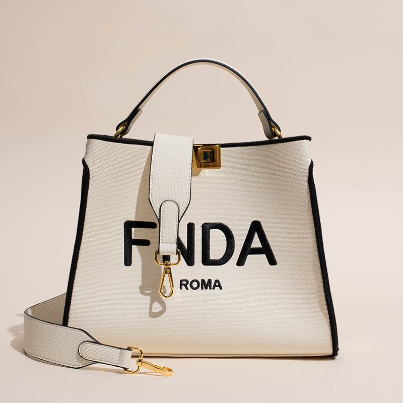 2023 New Female Bag Senior Sense Contrast Color Large Capacity Tote Bag Bucket Bag Light Luxury Single Shoulder Crossbody Bag