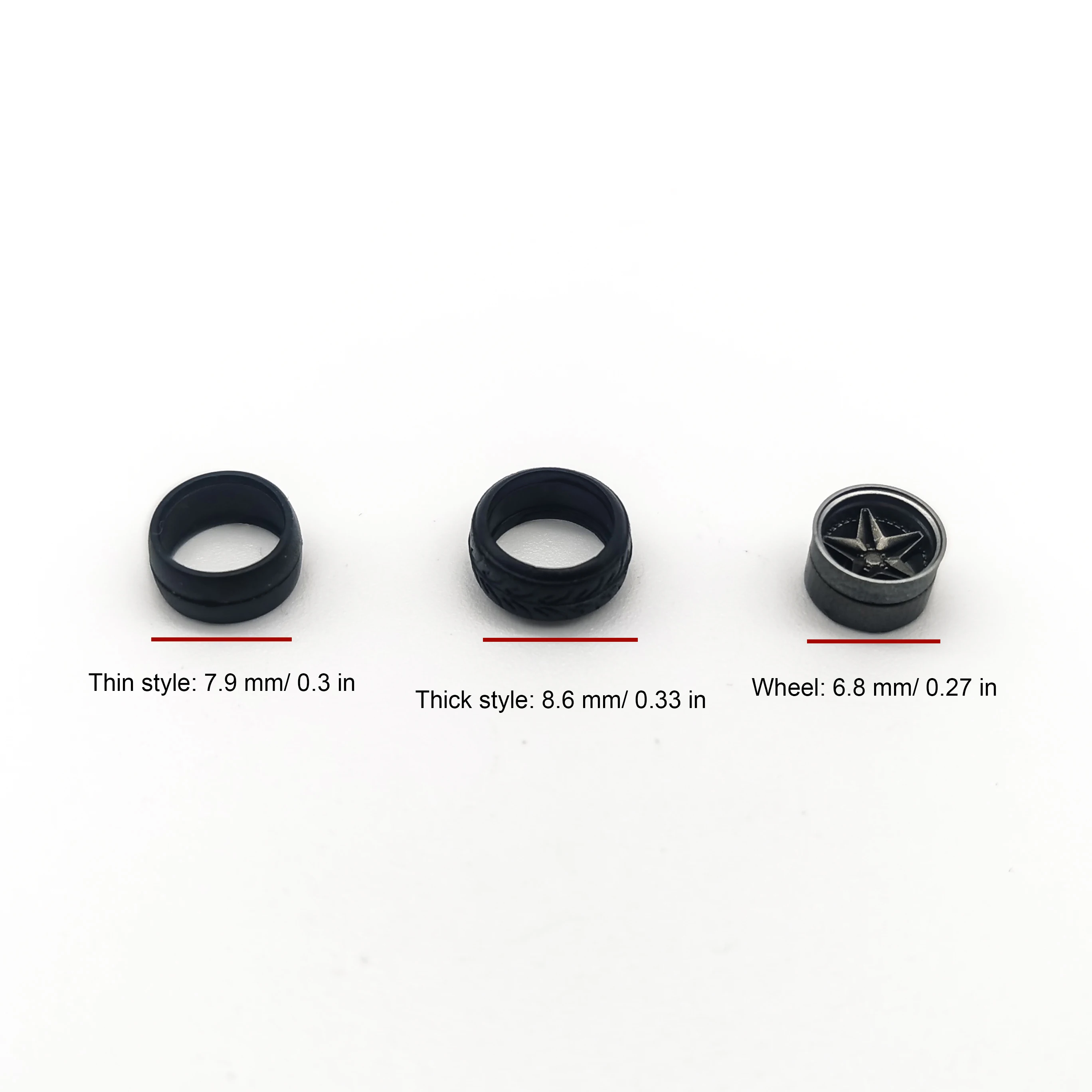 new Model Car 1/64 Wheels RAYS-TE37 2025 Wheels Diameter 6.8mm With Rubber Tires Modified Parts Racing Vehicle Toy Tomica 4pcs Set