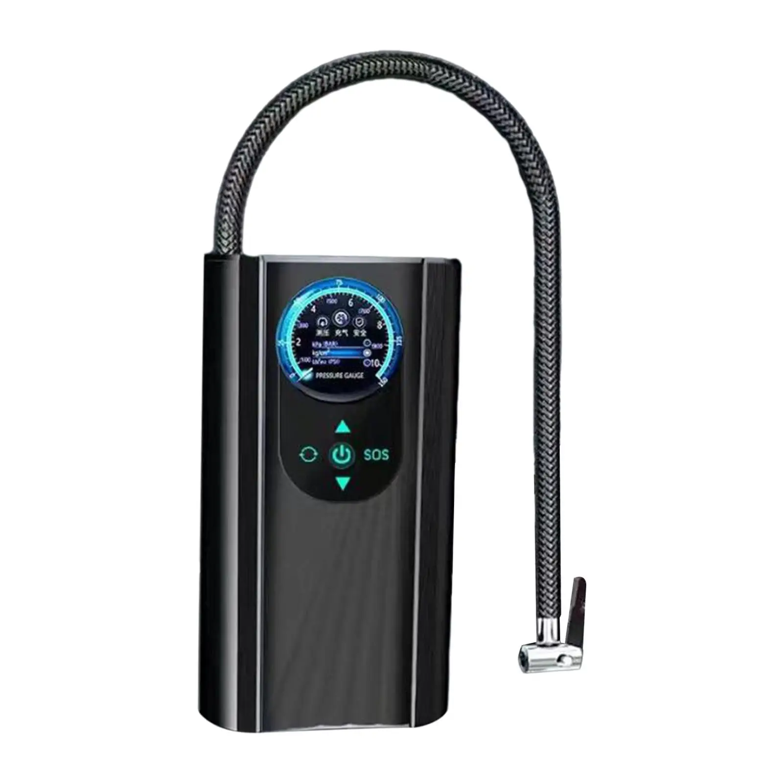 Tire Inflator Car Air Compressor with Tire Pressure Gauge LCD Display Screen Mini Air Pump for Motorcycle SUV Bike Basketball