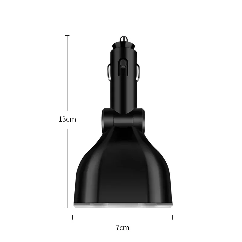 12V/24V 66W Sockets Cigarette Lighter Car Charger Splitter Adapter Multi Power Outlet LED Voltage Display Dual USB Port QC3.0