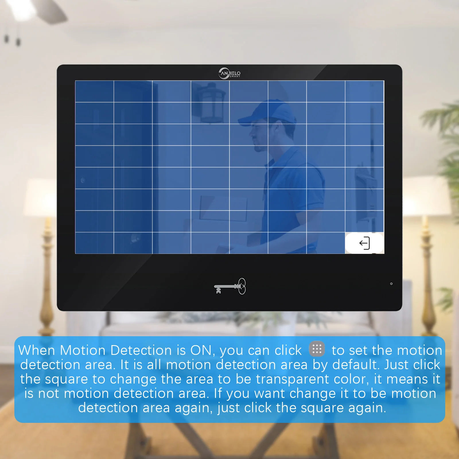 Anjielosmart Tuya 10 Inch Touch Monitor Smart Home Video Intercom System 1080P 160° Video Doorbell Camera Full Touch Monitor
