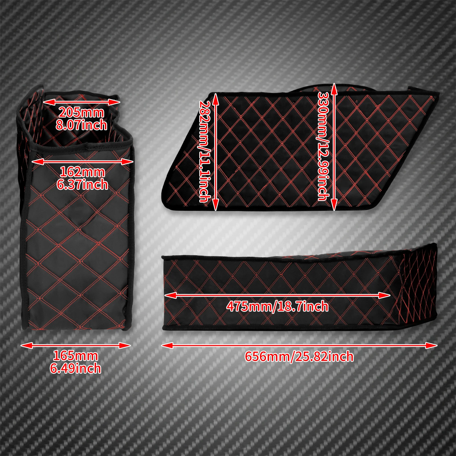 2xMotorcycle Saddlebag Insert Carpet Liner Thread Extended Bags For Harley Touring Road King Electra Street Glide FLHT 1993-2013