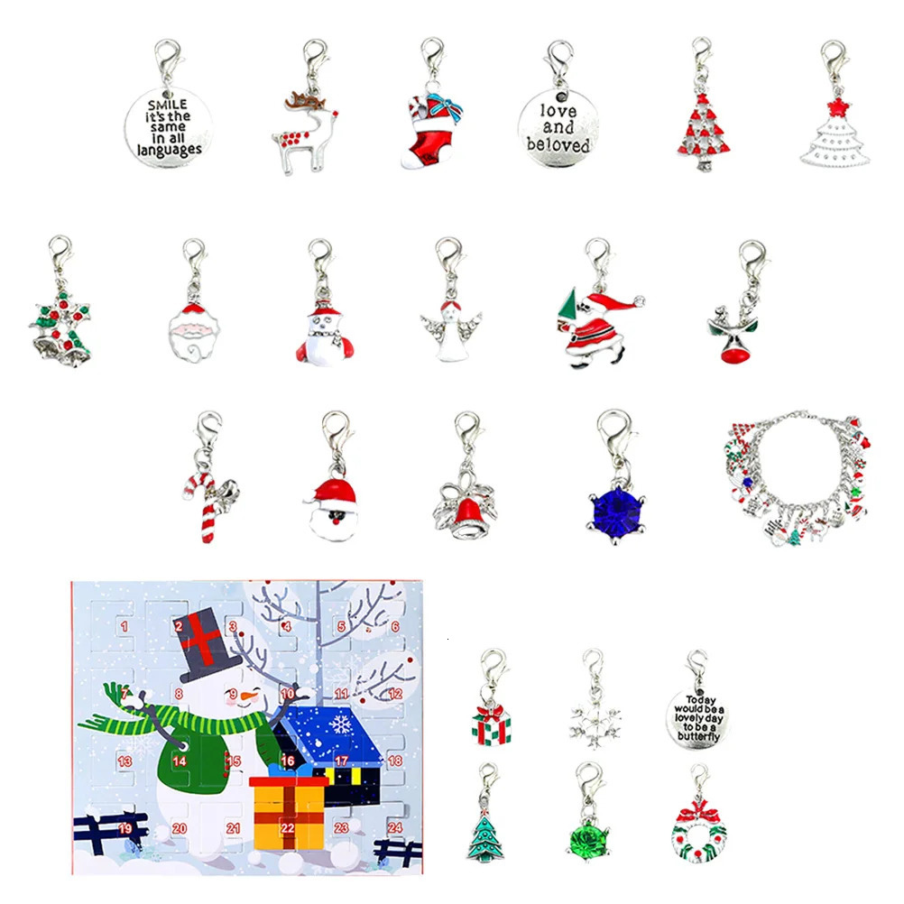 Christmas Gift Box Bracelet Jewelry Watch Hanging Chain Cute Alloy DIY Miss Making 241031