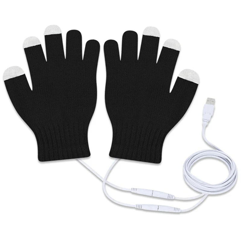 USB Heated Gloves for Men Women Gloves Warm Portable Knitting Heating Hands Warmer Touch Screen Gloves Winter Outdoor Gloves 8ce11 5 5c3f0