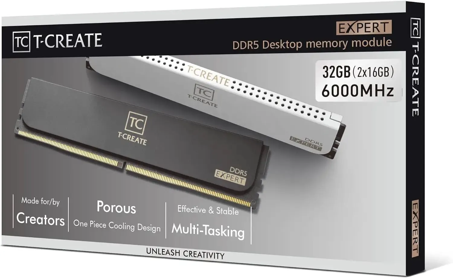 TEAMGROUP T-Create Expert Overclocking 10L DDR5 Ram 32GB Kit (2 X 16GB) 6000MHz 6400MHz Intel XMP3.0 & AMD Expo Desktop Memory