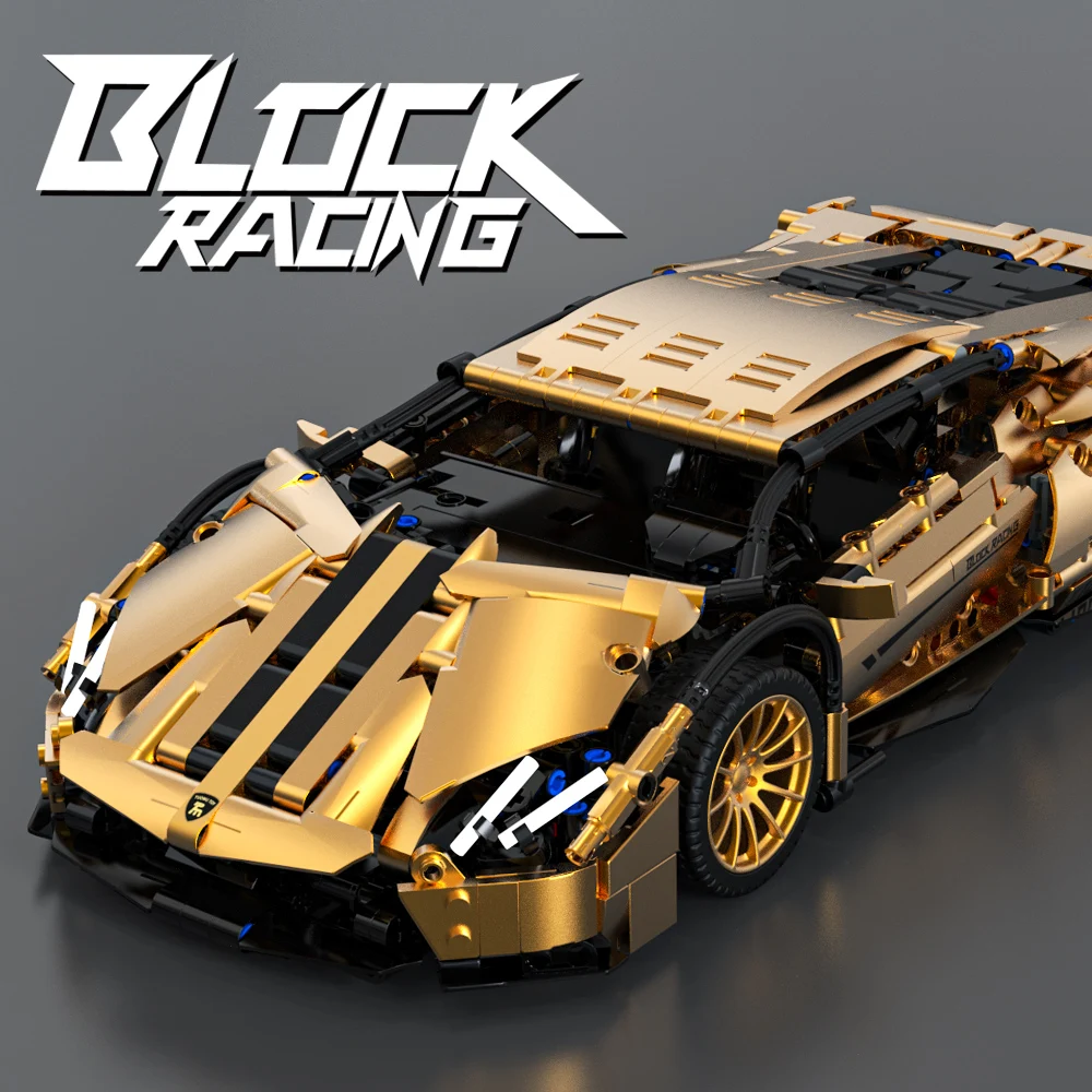 1: 14 Lamborghini Creative Series Racing Model Building Blocks Moc Expert Sports Car Toys Adult Birthday Gift Assembly Toys