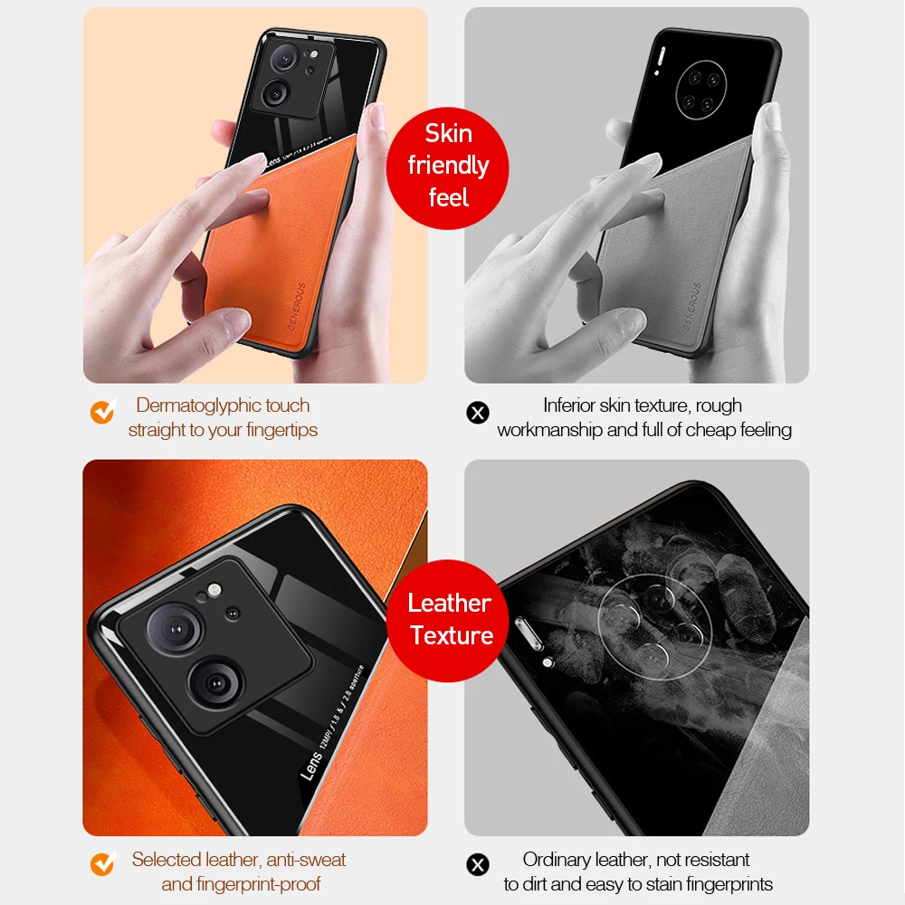 Mi13TPro Leather Case For Xiaomi Mi 13T Pro 6.67inch Car Magnetic Cover Xiaomi13T Mi13T 13 T 13TPro 5G Camera Shockproof Fundas