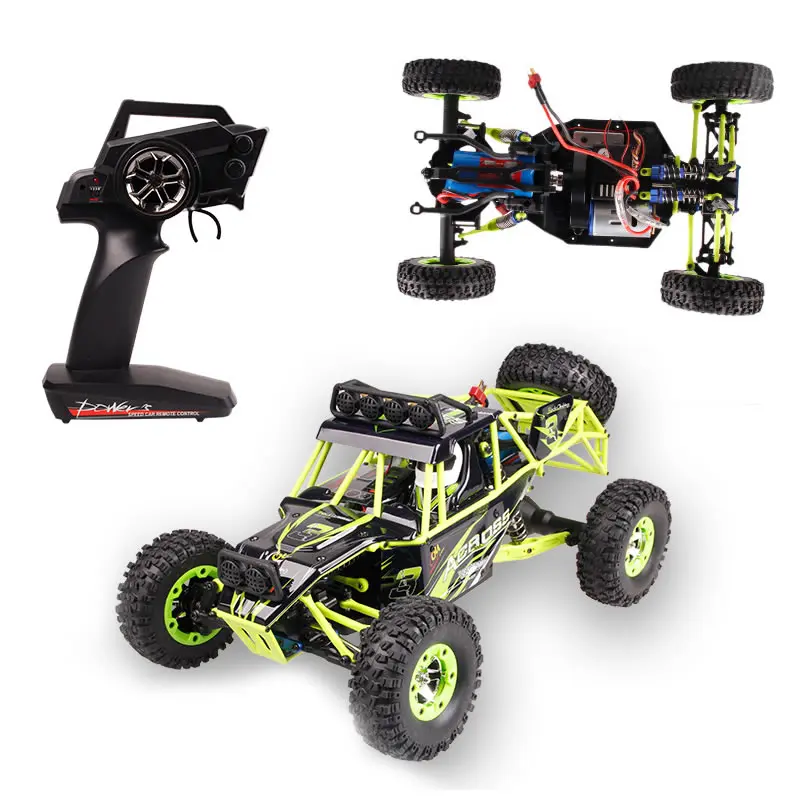 WLtoys WL 12428 1/12 4WD RC Racing Car High Speed Off-Road Remote Control Alloy Climbing Truck LED Light Buggy Toys Kids Gift