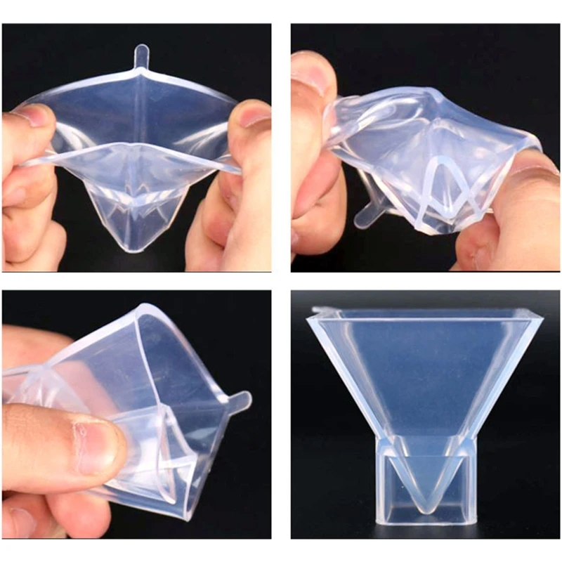 3D Pyramid Shape Epoxy Glue Silicone Mold Table Soft Ceramic Plaster Ornament Resin Casting Jewelry Tool Diy Crafts Dropship