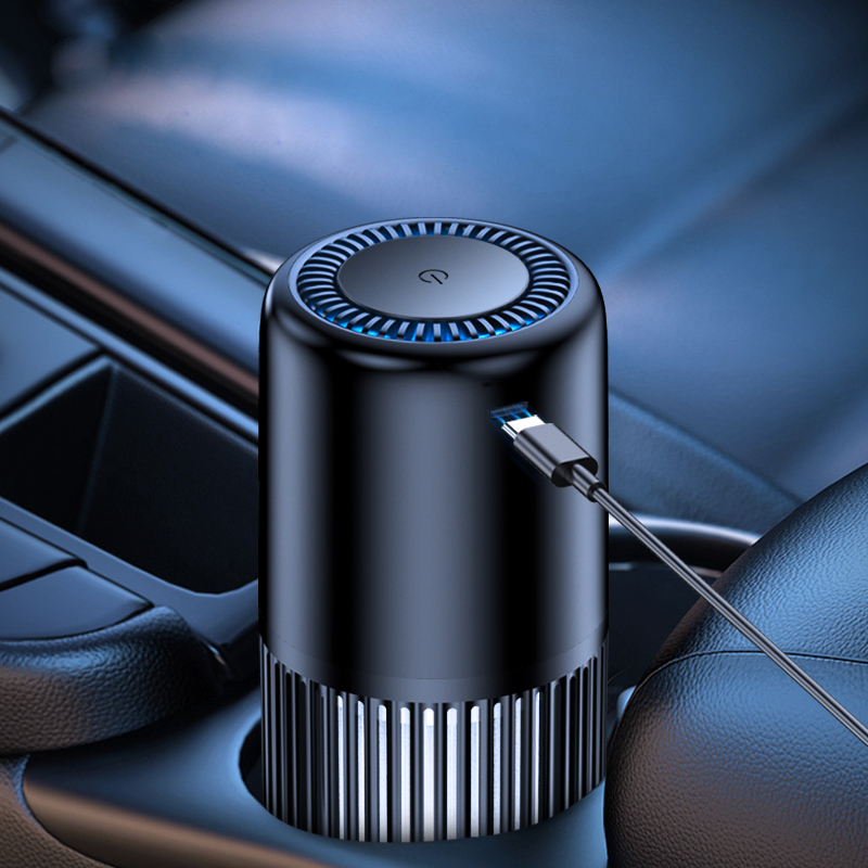 Portable Mini Air Purifier For Car USB HEPA Filters Air Cleaner Desktop Home Aromatherapy Tablets Inside With LED Night Light