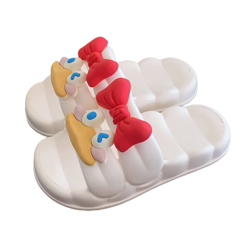 Soft soled home summer slippers for women cartoon slippers Ugly cute ducklings Sweet bow Indoor street sandals for girls slippers