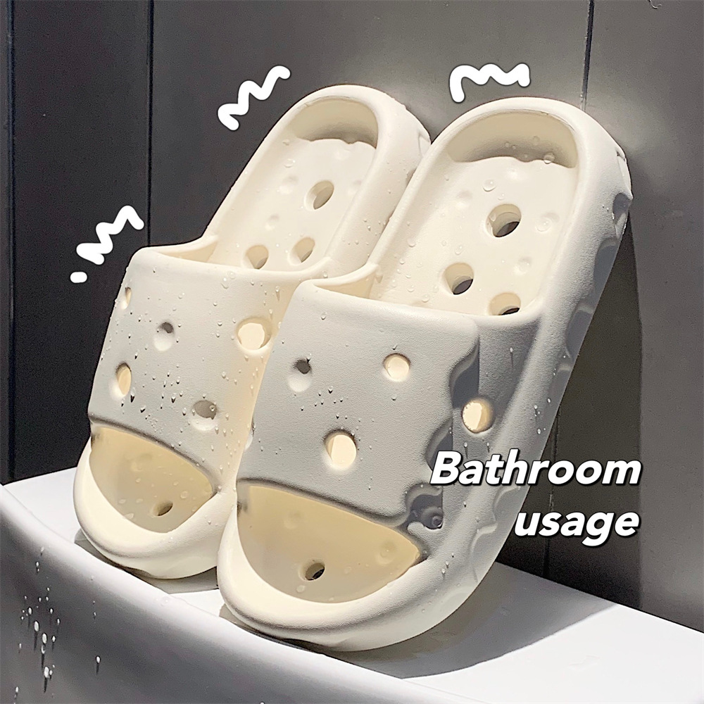 2024 New slippers women's summer shoes Personality creative hollow-out solid color slippers indoor street sandals girls beach shower slide