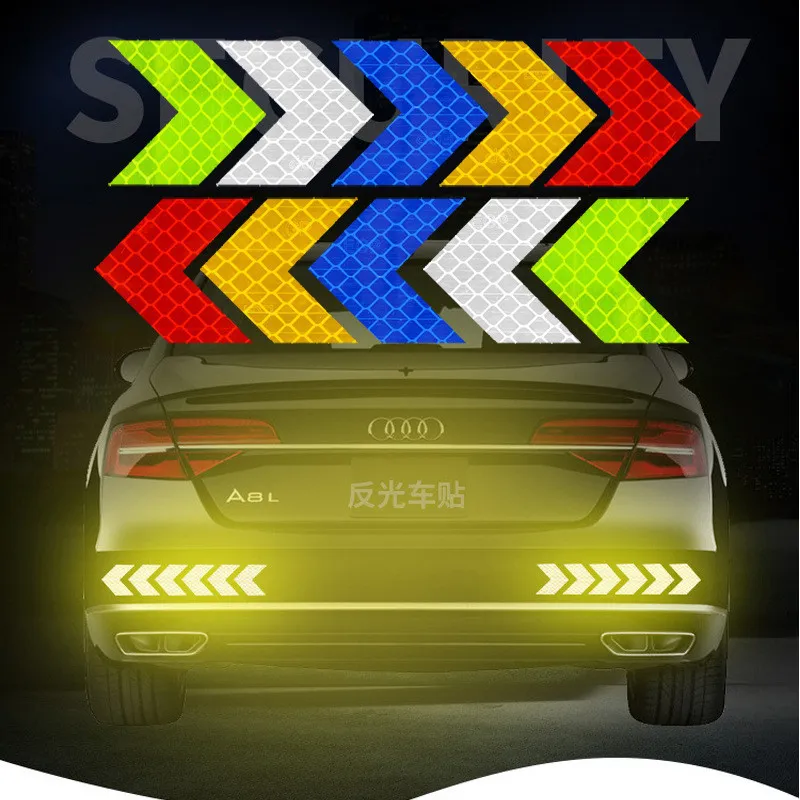Car Reflective Stickers Auto Rear Stripes Warning Reflective Night Strip Safe Distance Reminder Car Accessories Reflective Tape