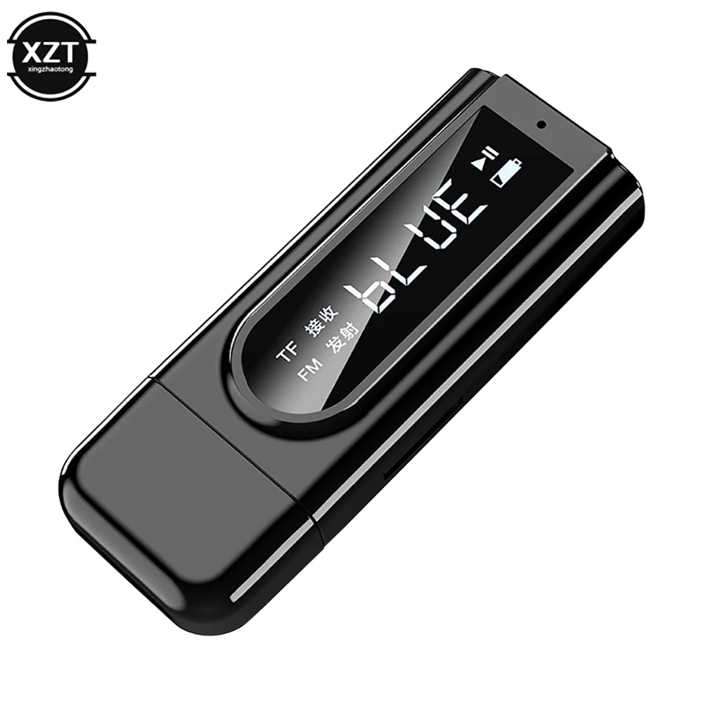 USB Bluetooth-compatible 5.0 Transmitter Receiver LED Display MP3 Player Aux Car FM TV PC TF Audio Stereo Adapter Home Speaker