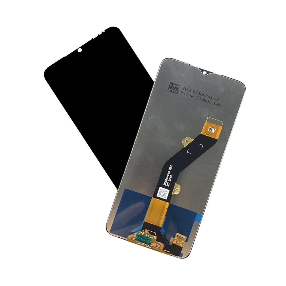 Original For Tecno POP 7 POP7 LCD BF6 Display Touch Screen Glass Panel Assembly