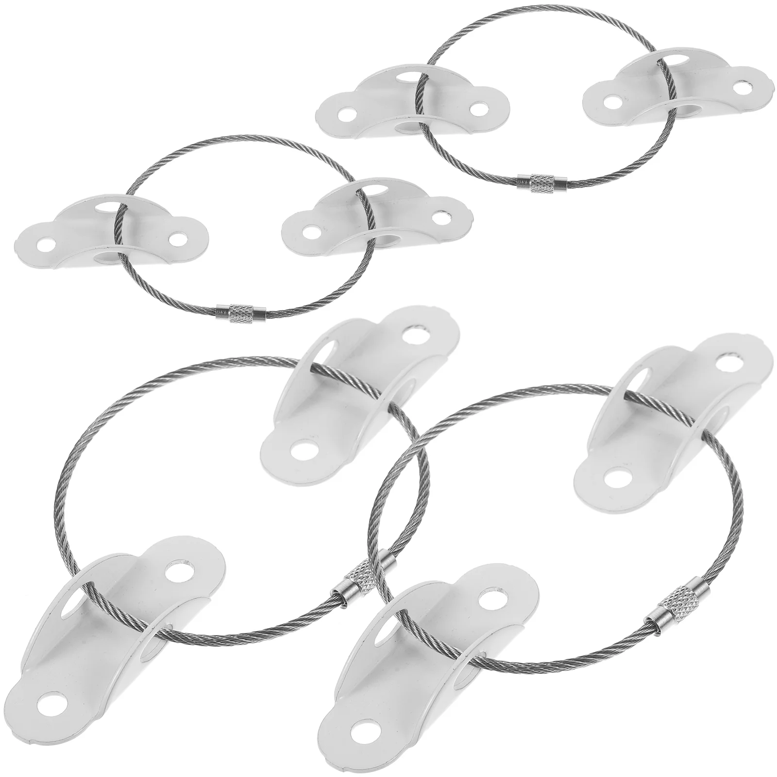 4 Sets Furniture Wall Anchors Furniture Straps Bookcase Cabinet Anchors for Baby Proofing