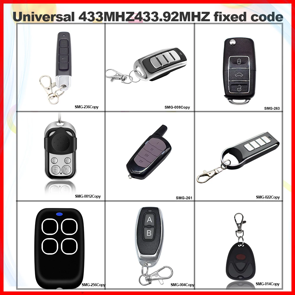 Multi-Compatible FDOITRAND TS2DE TS4DE MPSTF2E MPSTF4E ER2C4ACD 433.92MHz Fixed Code garage remote control 433MHz