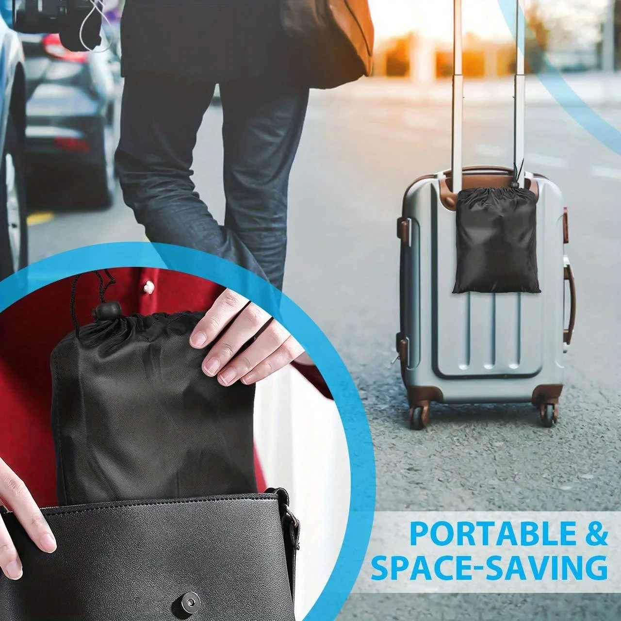 Portable Hammock Foot Swing Pedal Resting Chair Outdoor Adjustable Height Foot Rest Travel Airplane Accessories for Office