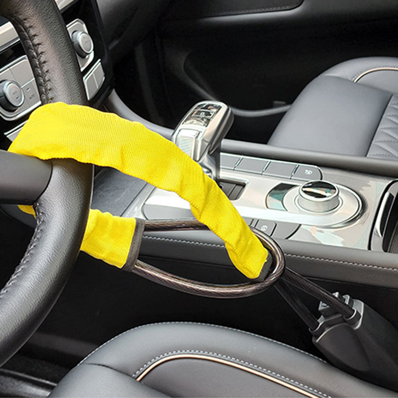 Car Steering Wheel Lock Universal Seat Belt Anti-Theft Lock With 2 Keys Anti-theft Device For Most Cars SUV Car Accessories