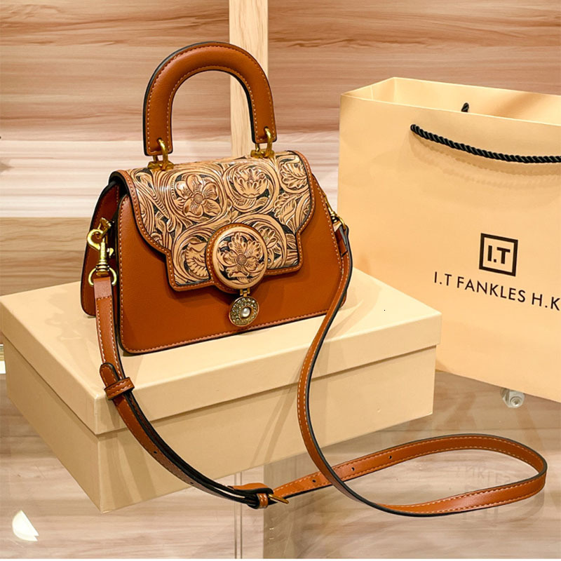 Authentic Retro Bag High-end Fashion Designer Leather Shoulder Bag, Women's Handbag