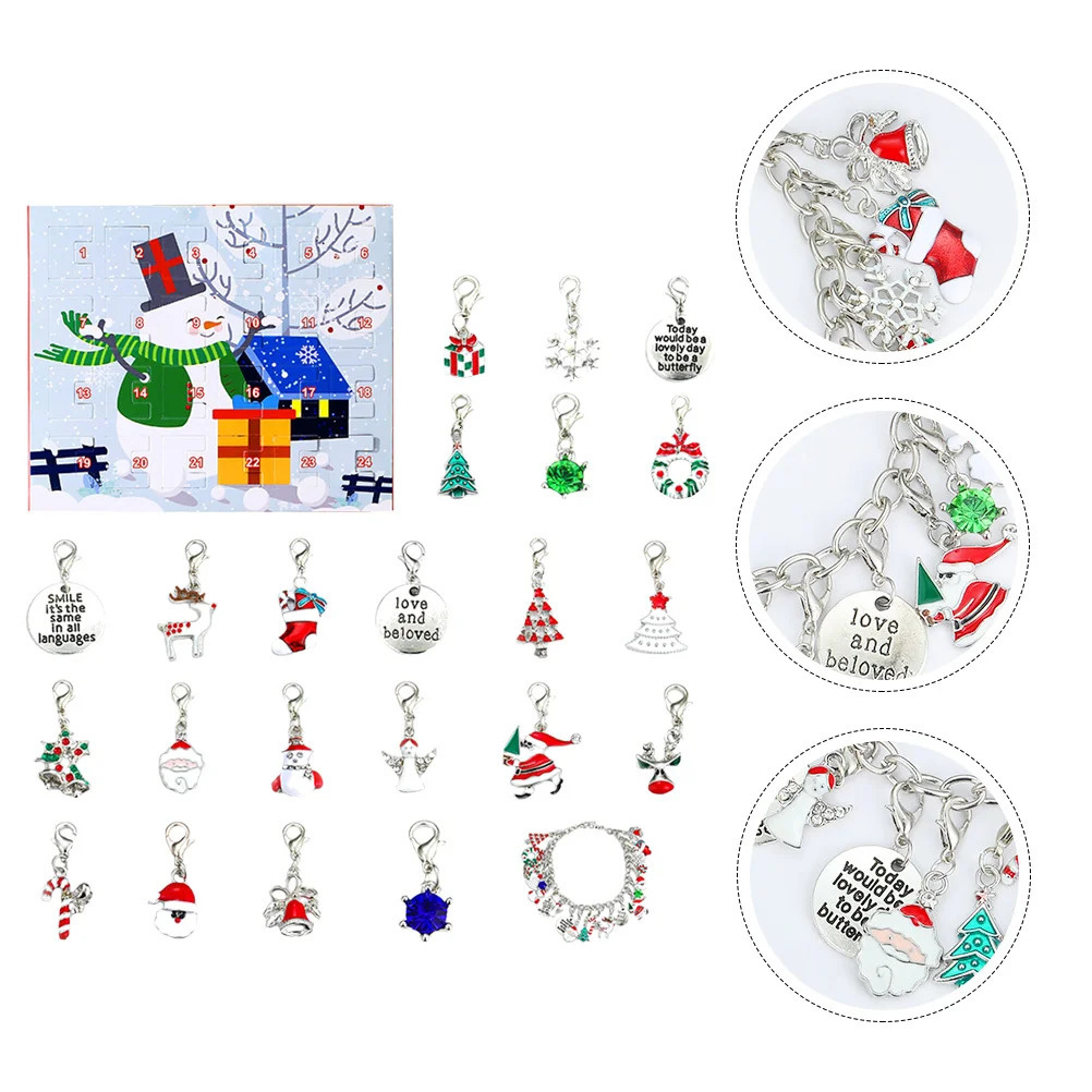 Christmas Gift Box Bracelet Jewelry Watch Hanging Chain Cute Alloy DIY Miss Making 241031