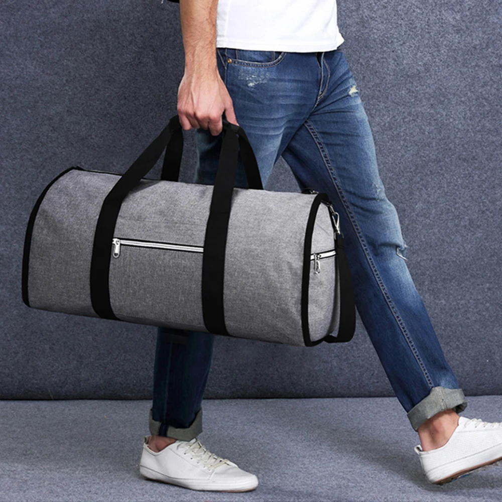 Bolsa de ropa Convertible 2 en 1 con correa para el hombro, bolsa de lona de lujo para ropa, bolso cruzado para hombre y mujer, traje colgante, bolsas