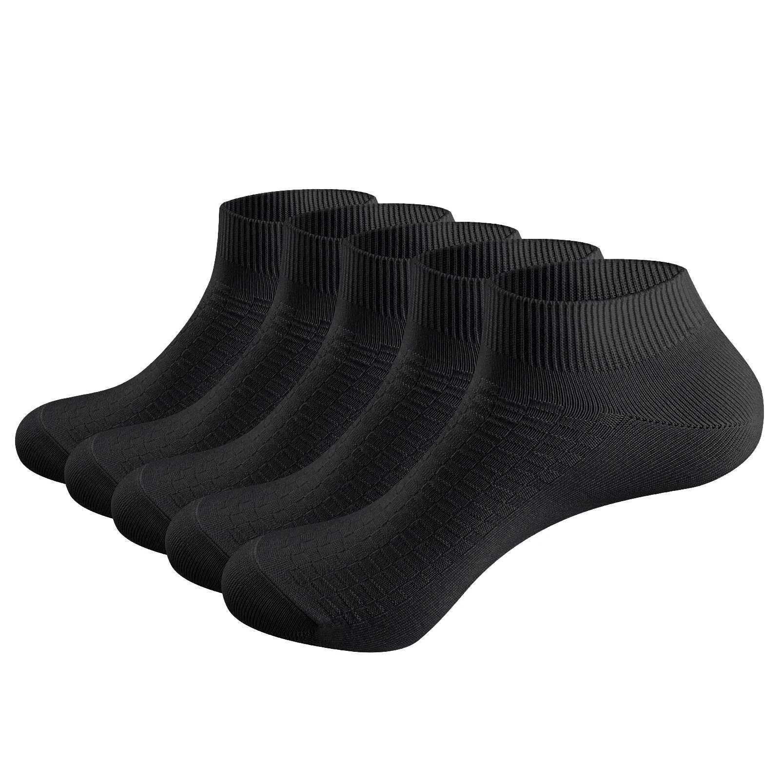 YUEDGE Men Ankle Bamboo Lightweight Thin Low Cut Short For Male Size 37-46 LX241102