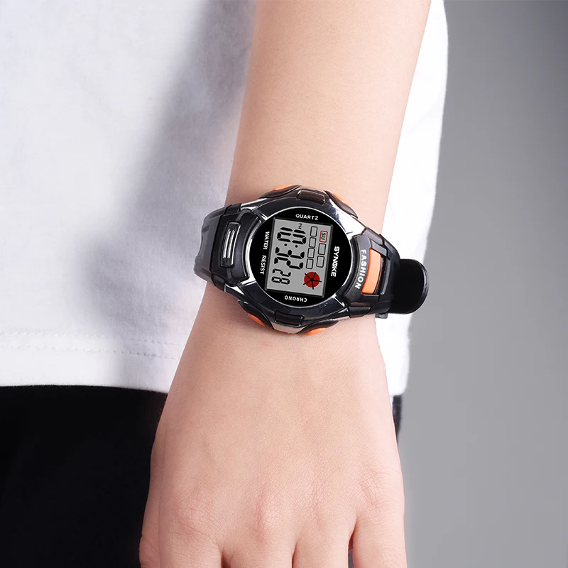 Sport Kids Watch Girls Student Children's Watch Waterproof Alarm Clock SYNOKE Brand Digital Watch