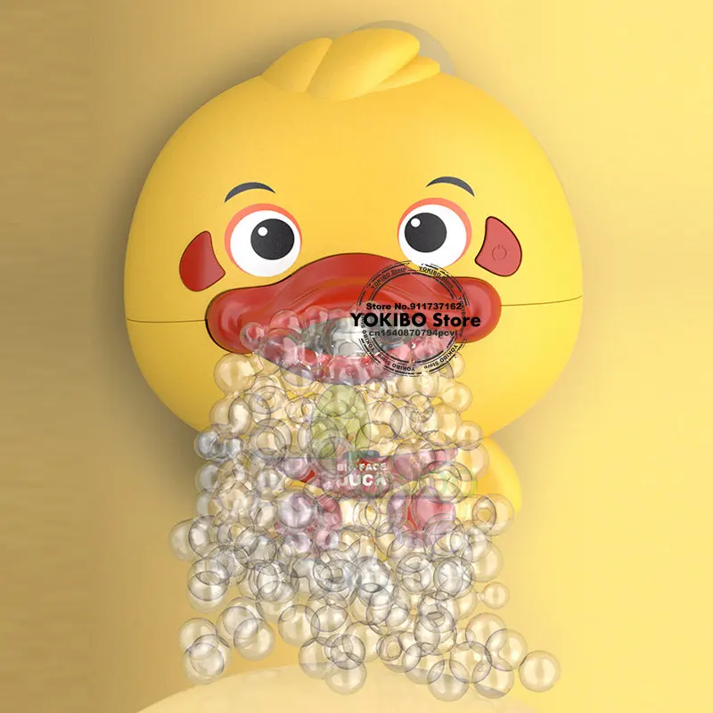 Baby Bath Toys Bubble Machine Duck Crabs Frog Music Kids Bath Toy Bathtub Automatic Bubble Maker Baby Bathroom Toy for Children