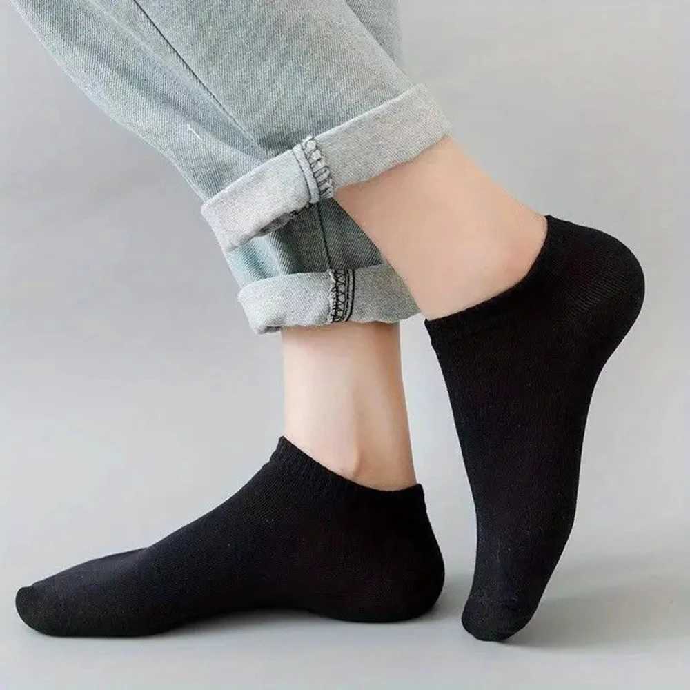 10/30 Pairs Mens Boat Are Comfortable Breathable Sweat Wicking Solid Color Mens Trendy and Versatile Business LX241102