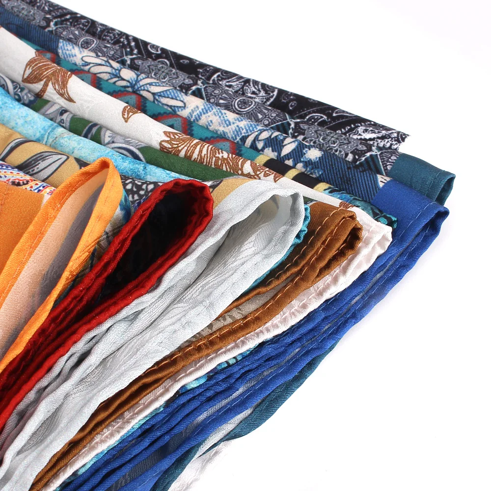 New Print Pocket Square For Men Women Floral Printing Kerchief Men's Handkerchiefs Soft Suits Square Handkerchief Towels Scarves