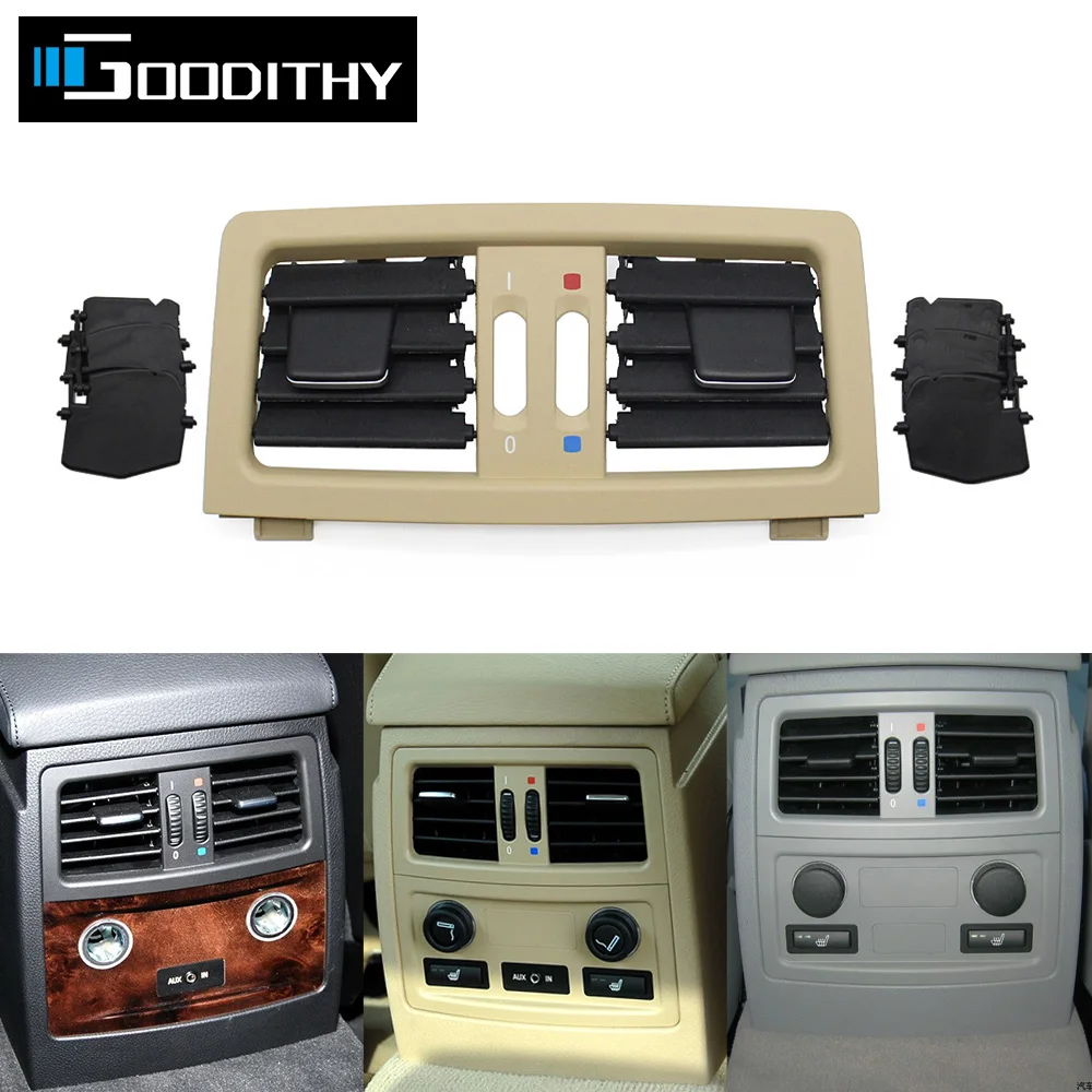 Car Rear Air Conditioning Panel Cover AC Vent Grille Trim Replacement For 5 Series E60 E61 545i 550i 2003-2009 64226957974