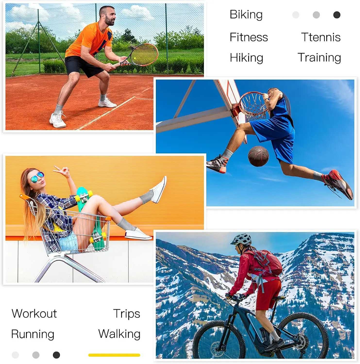 8 PCS Sports Cushioning Breathable Running High-Performance and Durable Outdoor Sports For Men and Women LX241102