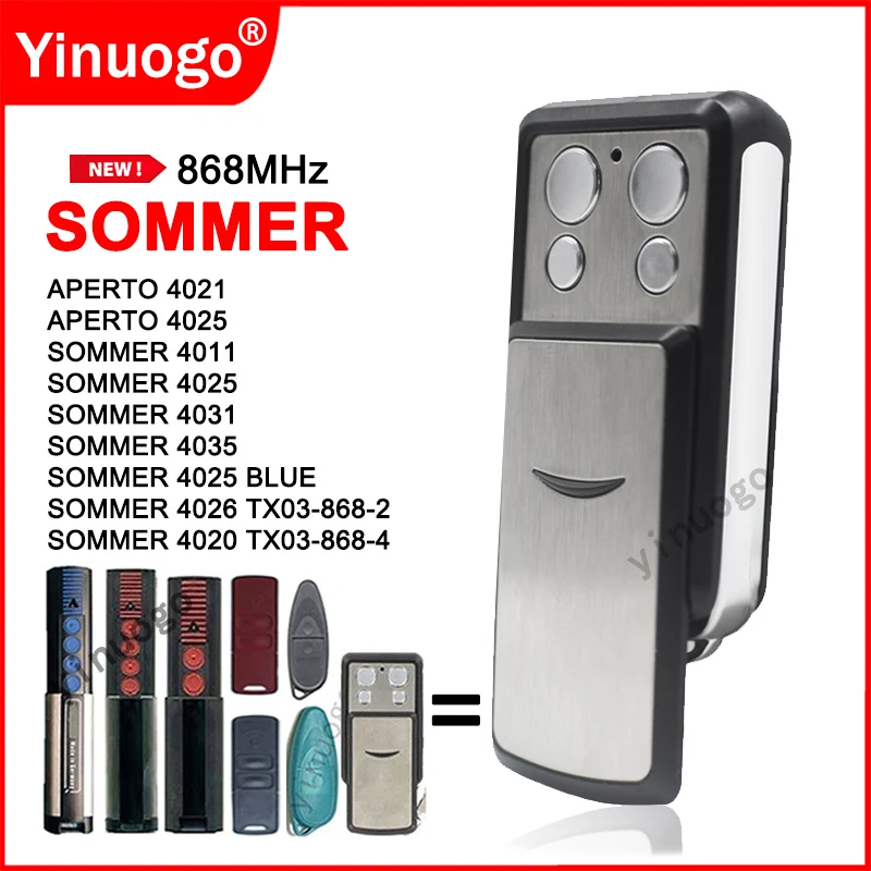 SOMMER 4031 4031V000 868MHz Garage Door Remote Control For SOMMER 4011 4021 4025 4035 4020 4026 TX03 868 Hand Transmitter Opener